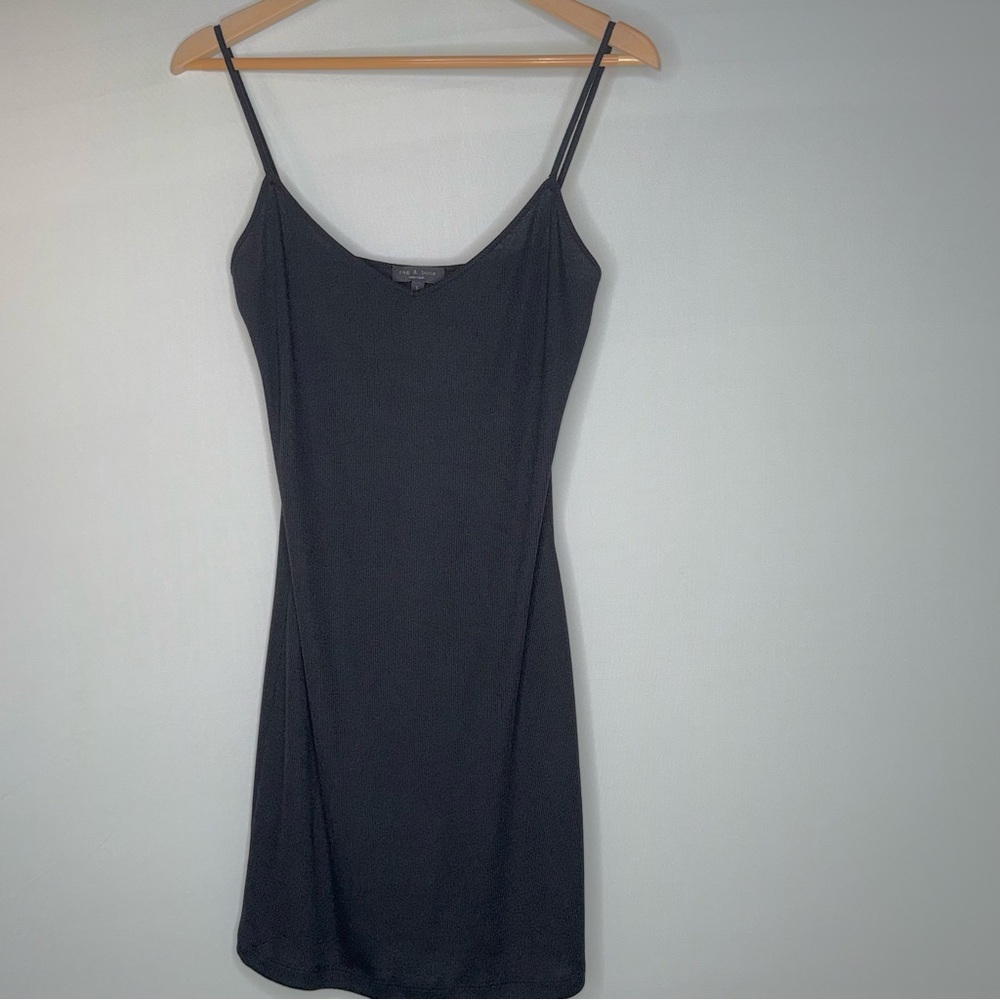 RAG & BONE Ribbed Slip Mini Dress – Black, Size S (NWOT) - Picture 8 of 8
